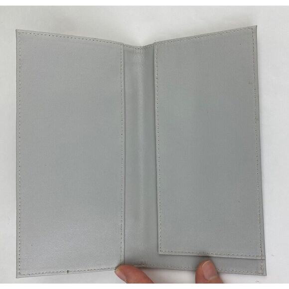 VTG Lee Sands Grey Eel Skin Leather Zip Around Clutch Organizer Wallet W Strap - Picture 12 of 16